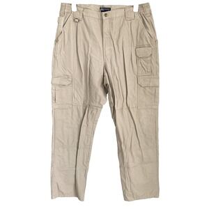 5.11 Tactical Mens Pants 40x34 Denim Khaki Cargo Pocket Workwear Ripstop Beige